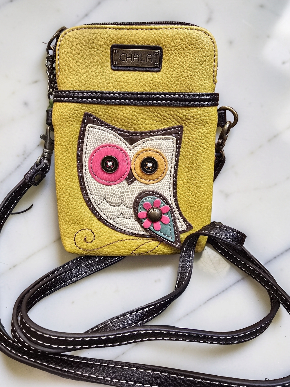 Chala Whimsical Owl II Cellphone Crossbody Bag